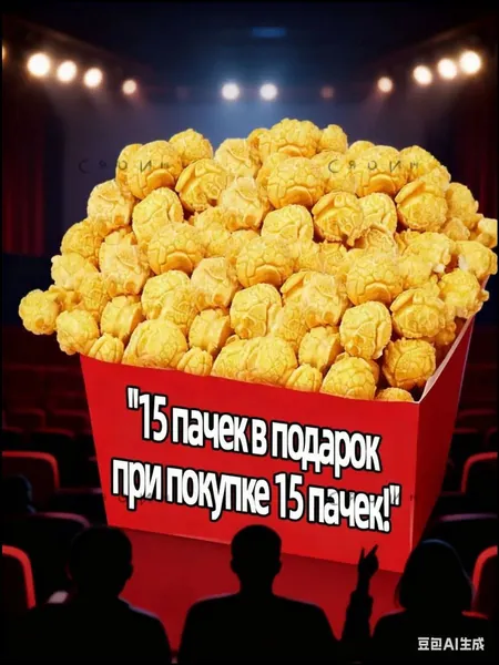 Семейный бестселлер, 30 пакетов сливочного попкорна премиум