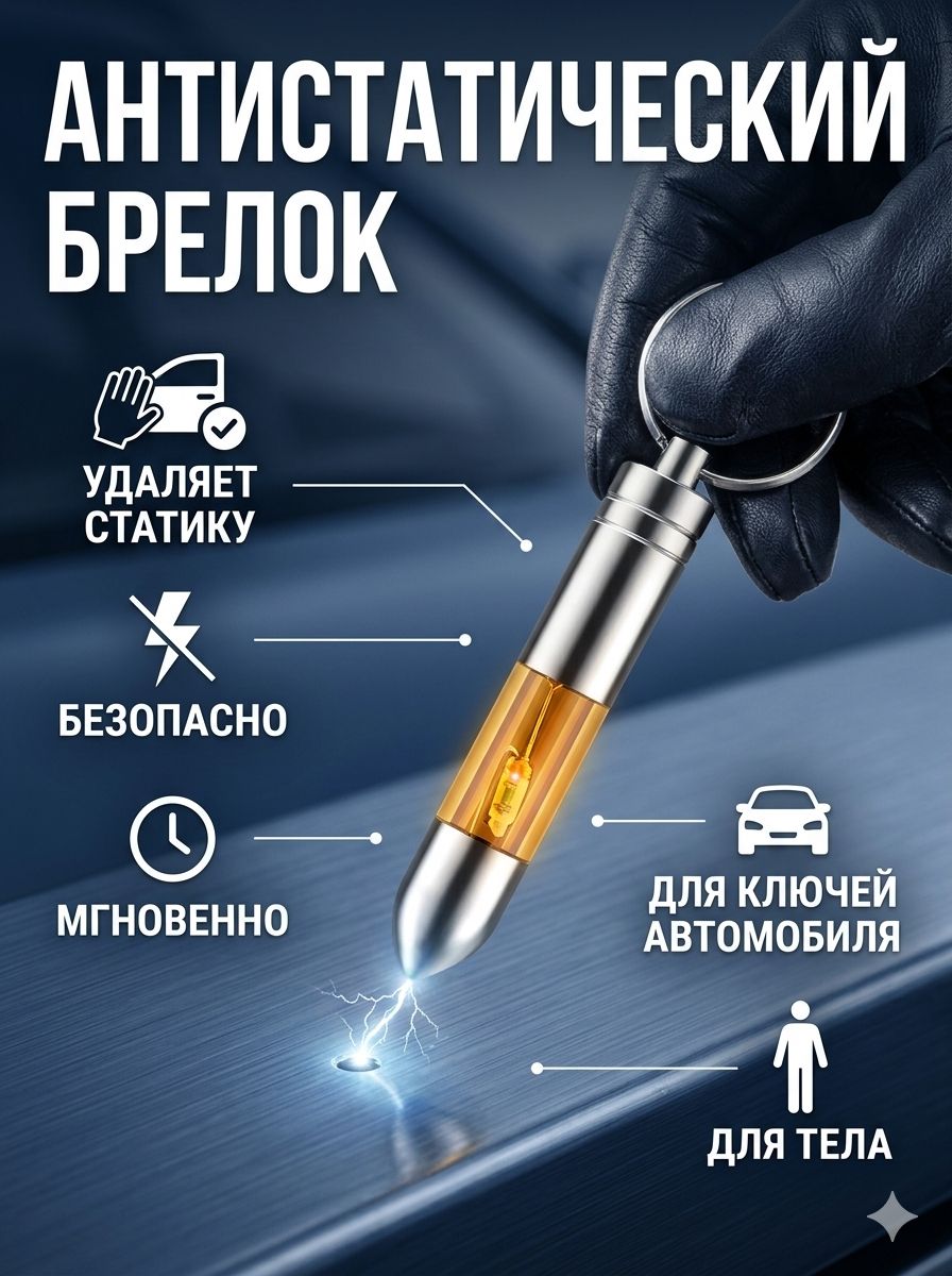 Устройство для удаления электричества, электроразрядник для ключей автомобиля, антистатический брелок для тела с проводом