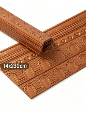 3D самоклеящийся бордюр-плинтус 230x14 см, алмазный узор