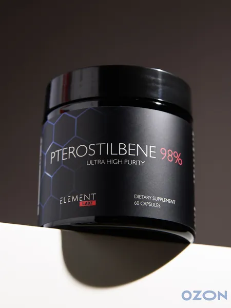 Птеростильбен (Pterostilbene) 60 мг , 60 капсул, антиоксидант и поддержка сосудов