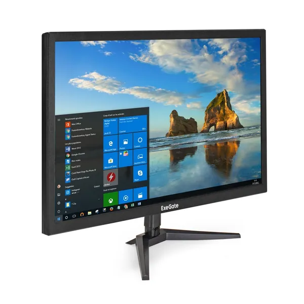 ExeGate 21.5" Монитор EB2200 (TN, 1920x1080@60Гц, 16:9, 200cd/m2, 1000:1, 170°/160°, 5ms, D-Sub, HDMI, Flicker-free, VESA 75x75, регулировка наклона) (EX294423RUS), TN, 1920x1080 Full HD, 60 Гц, черный