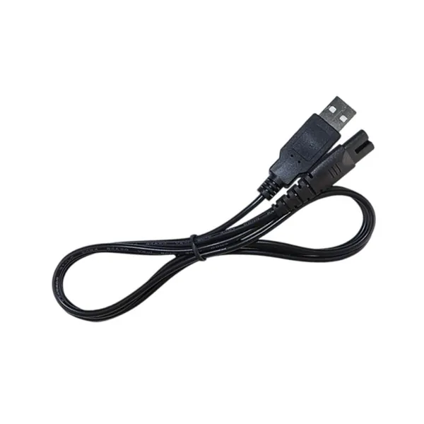 Кабель для зарядки бритвы с разъемом USB и восьмизначным хвостом бритья-черный