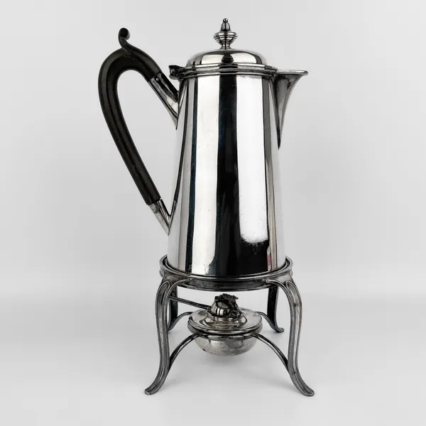 Кофейник с горелкой Elkington & Co. Англия, серебрение, 1900 гг.