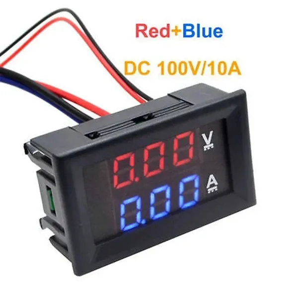 0,28 дюйм LED-дисплейный модуль DSN-VC288 высококачественный цифровой вольтметр и амперметр постоянного тока 100 В 10 А с синими и красными светодиодами, двухканальный цифровой измеритель напряжения