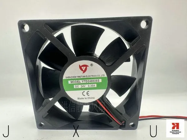 YTD248025S 24V0.3A 8 см V DC диаметр ряда вентиляции инвертор сварочный аппарат небольшой квадратный вентилятор