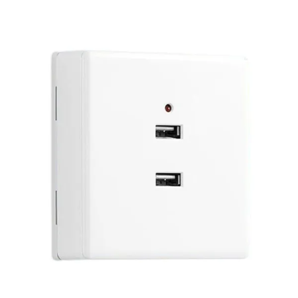(1 шт) Зарядная розетка USB 86 типа - накладная, 220V2