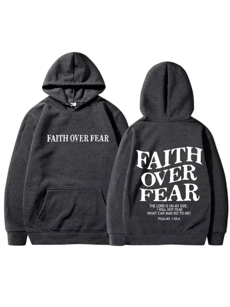 Принт Faith Over Fear худи