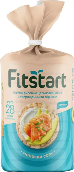 Хлебцы рисовые Морская соль FITSTART,90г