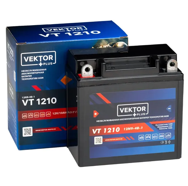 Аккумулятор мото VEKTOR VT 1210 10 А/ч R