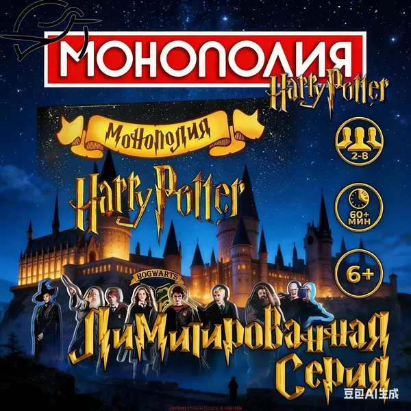 Настольные игры Монополия Гарри Поттер. Настольная игра для детей и взрослых для компании, вечеринки, на день рождения. В подарок для девочки и мальчика, ребенку, для всей семьи
