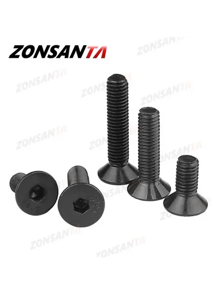 Черные мебельные винты M5 x 30mm (10шт)