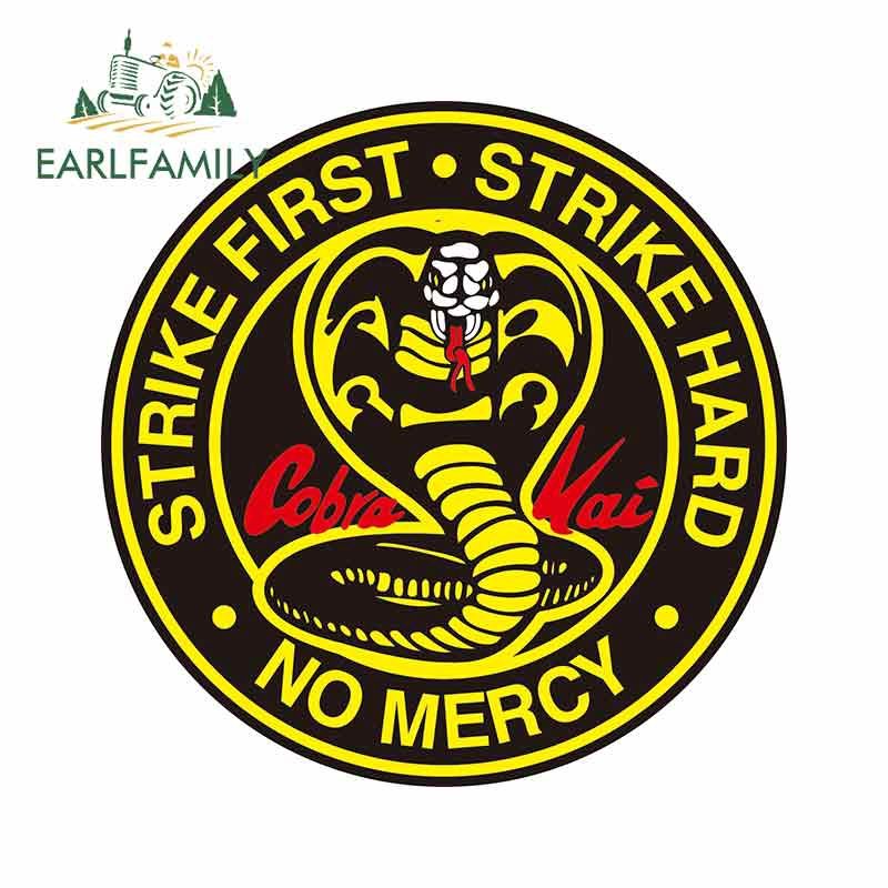 EARLFAMILY Cobra Kai Circle Logo Big Cobra Автомобильные наклейки Waterproof Creative Декор 13 см