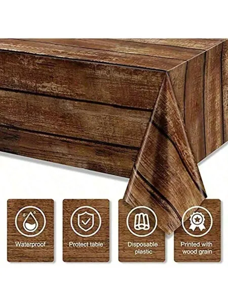 Скатерть фланель термостойкая, антискользящее покрытие коричневый