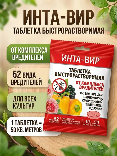 Таблетка Инта-Вир от комплекса вредителей