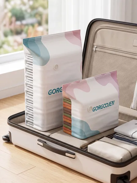 Вакуумные пакеты для хранения GORGOOJEN: экономия места до 70%, защита от влаги, пыли, плесени и моли, разные размеры для дома и поездок, без запаха, подходят для детских вещей(50)