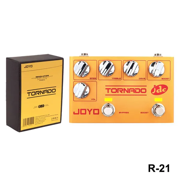 JOYO Guitar Effect Pedal R-21 TORNADO Drive & Boost Двухканальная педаль эффектов Overdrive Чистые, плавные, насыщенные обертонами гитарные партии