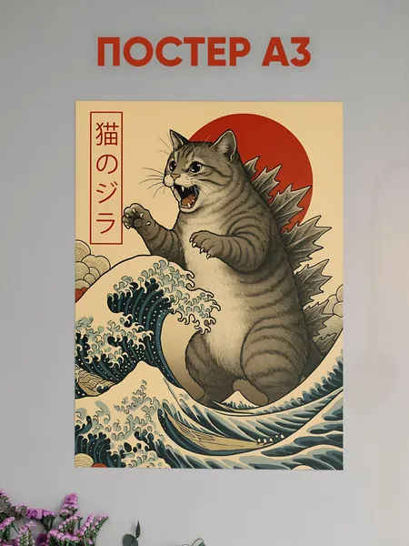 Постер Котзилла, глянцевый