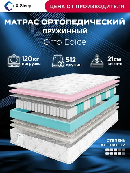 Матрас 110х190 пружинный ортопедический