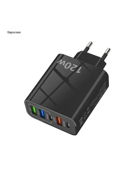 Быстрое настенное зарядное устройство мощностью 120 Вт, 3 порта USB QC3.0 и 2 порта для зарядки PD, совместимое с широким диапазоном напряжения Зарядное устройство для путешествий по всему миру