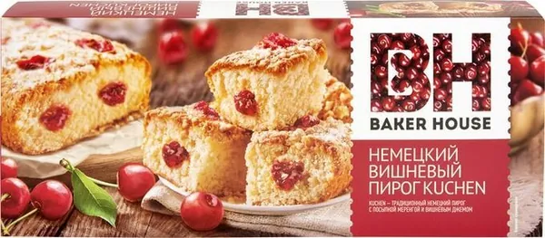 Baker House Пирог бисквитный Kuchen вишня 350 гр.