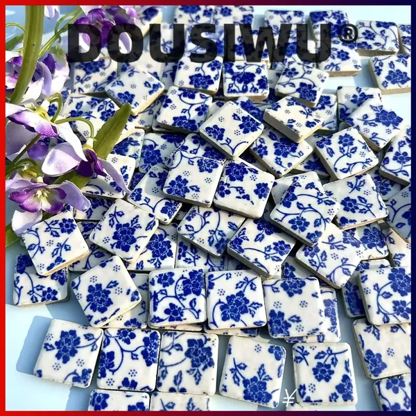 DOUSIWU Мозаика плитка 2.5 см x 2.5 см, размер чипа: 20x50 мм