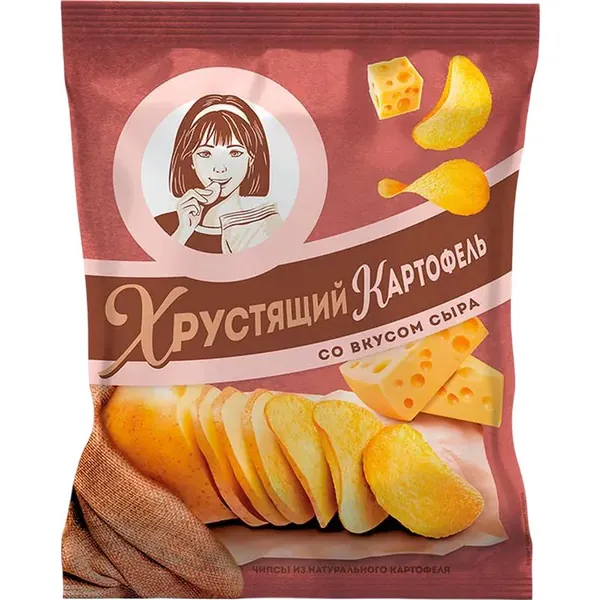 Хрустящий картофель Чипсы сыр, 40 г, 1 штука