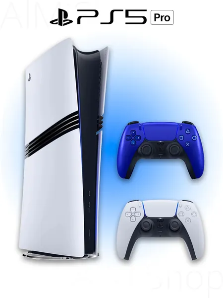 Игровая приставка Sony PlayStation 5 PRO + 2 геймпад (синий, Cobalt Blue)