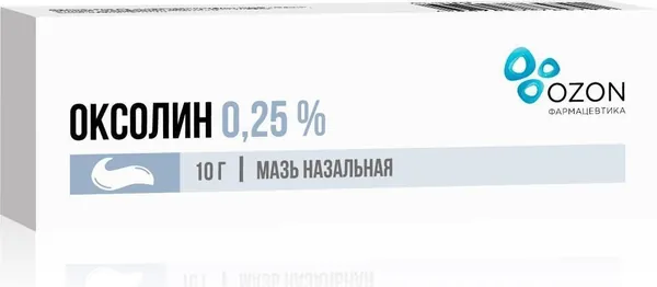 Оксолин, мазь 0.25%, 10 г