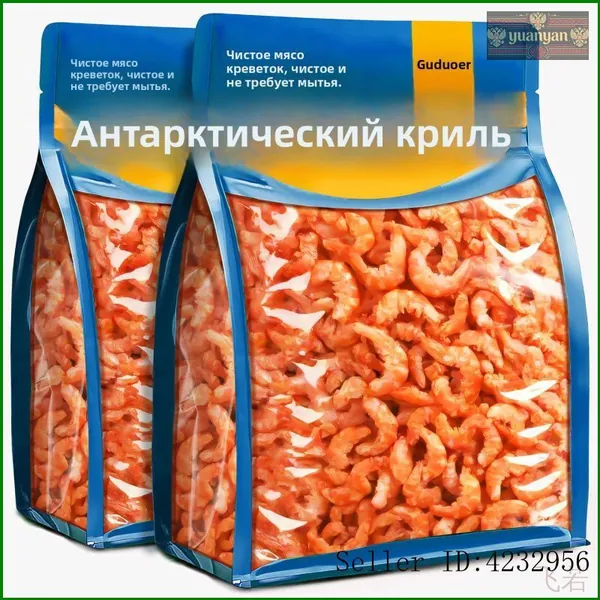 Слабосоленый деликатесный криль антарктический, отличающийся отсутствием специфического аромата и нежной структурой, применяемый в качестве качественной закуски для приготовления различных блюд