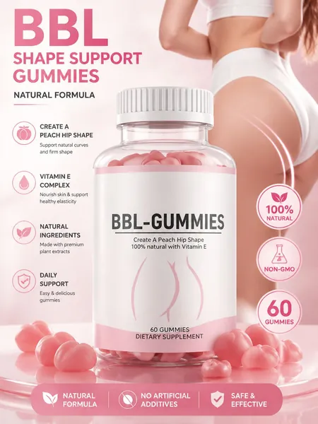 BBL-GUMMIES Жевательные конфеты для увеличения объема бедер и создания персиковой формы 60 шт CO1560