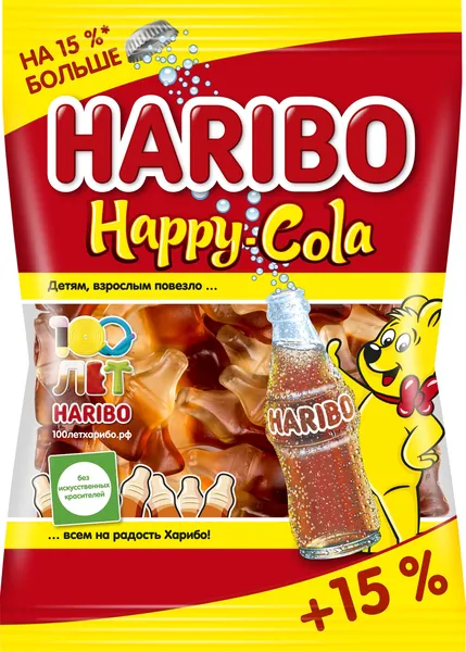 Мармелад жевательный HARIBO Happy Cola, 80г