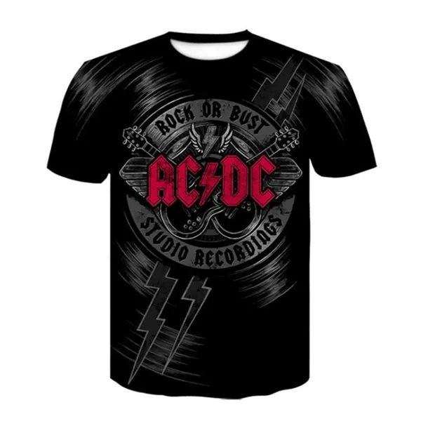 Футболка Футболки с принтами рок-группы AC/DC 1 шт
