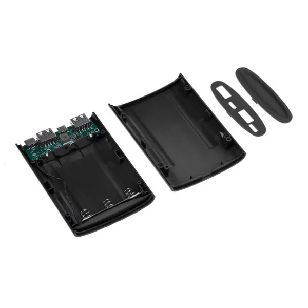 Повербанк 3x18650 с двумя USB для сборки корпуса, Черный