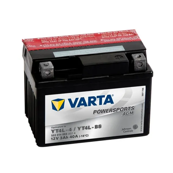 Varta Аккумулятор для мототехники, 3 А•ч, Обратная (-/+) полярность
