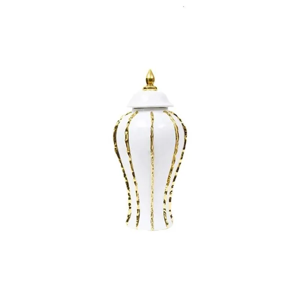 Керамическая ваза с крышкой, - 16cmx16cmx31cm