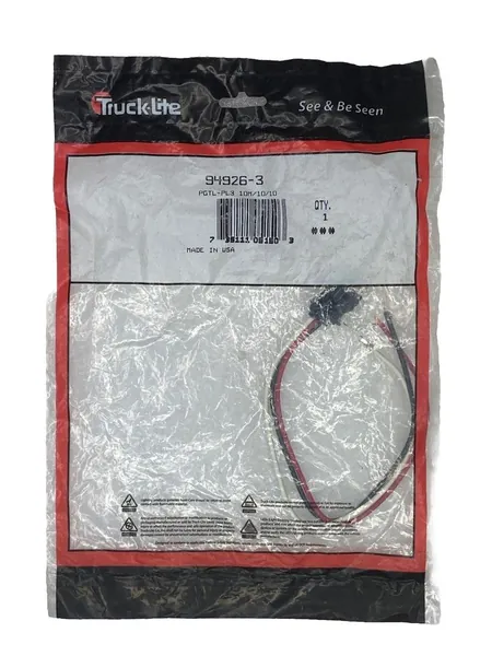 Разъем Truck-Lite 94926 с 3 контактами PL-3 для стоп-сигналов и поворотников задних фонарей.