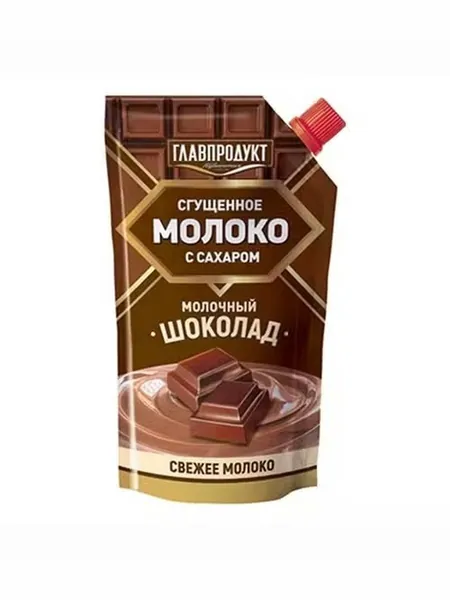 Сгущенное молоко Главпродукт Молочным шоколад с сахаром 3,7% СЗМЖ 270 г