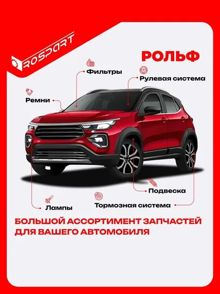 Свеча зажигания никелевая ROSPART RSP044 для ГАЗель Next с дв. А-274 Evotech, HYUNDAI Solaris (10-) 1.4i/1.6i 1 шт.