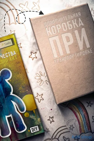Набор для творчества мишка с красками 23 см