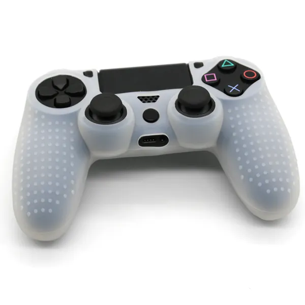Силиконовый чехол для геймпада PlayStation 4 белого цвета