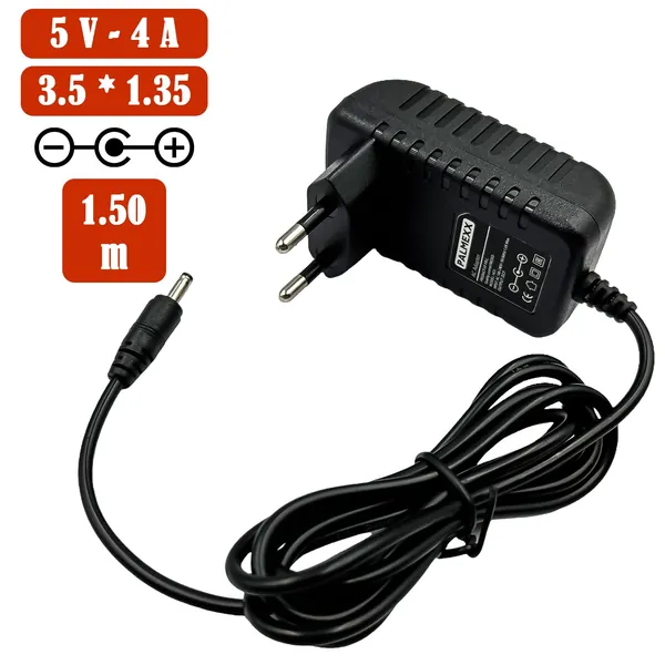 Адаптер питания/блок питания PALMEXX 5V 4A HCH008, 5V-4A, 3.5х1.35, 1.5 метра