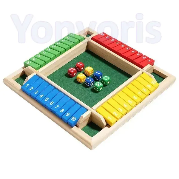Настольная игра "Закрой коробку" (Shut The Box) для развития математики у детей 4-7 лет