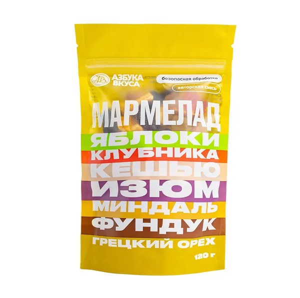 Смесь орехов с мармеладом Мишки , Азбука вкуса , 120 г, Россия