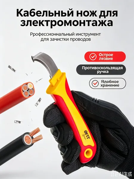 Профессиональный ручной инструмент для снятия изоляции электропроводов Smartbuy размером 175 мм, удобный кабельный стриппер с ограничительным упором для электромонтажных работ --X4