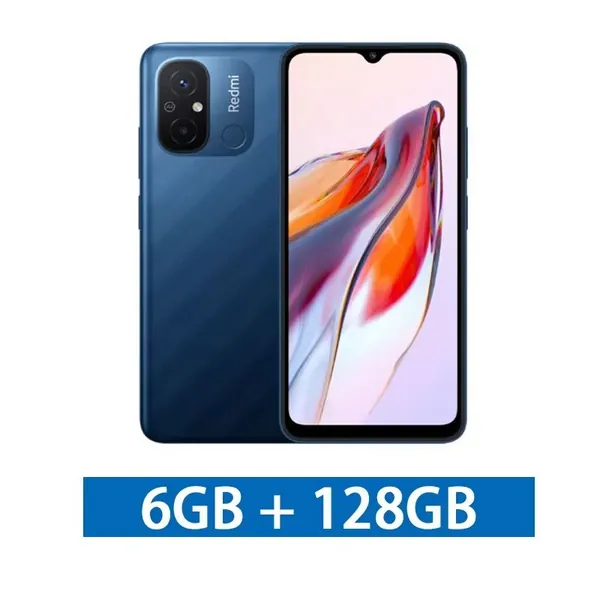 Xiaomi Смартфон Глобальная версия оригинальный Xiaomi Redmi 12C смартфон 5000mAh высокопроизводительный аккумулятор Helio G85 Octa Core 50MP 6.71 "4G мобильный телефон Global 6/128 ГБ, Nano-SIM, синий