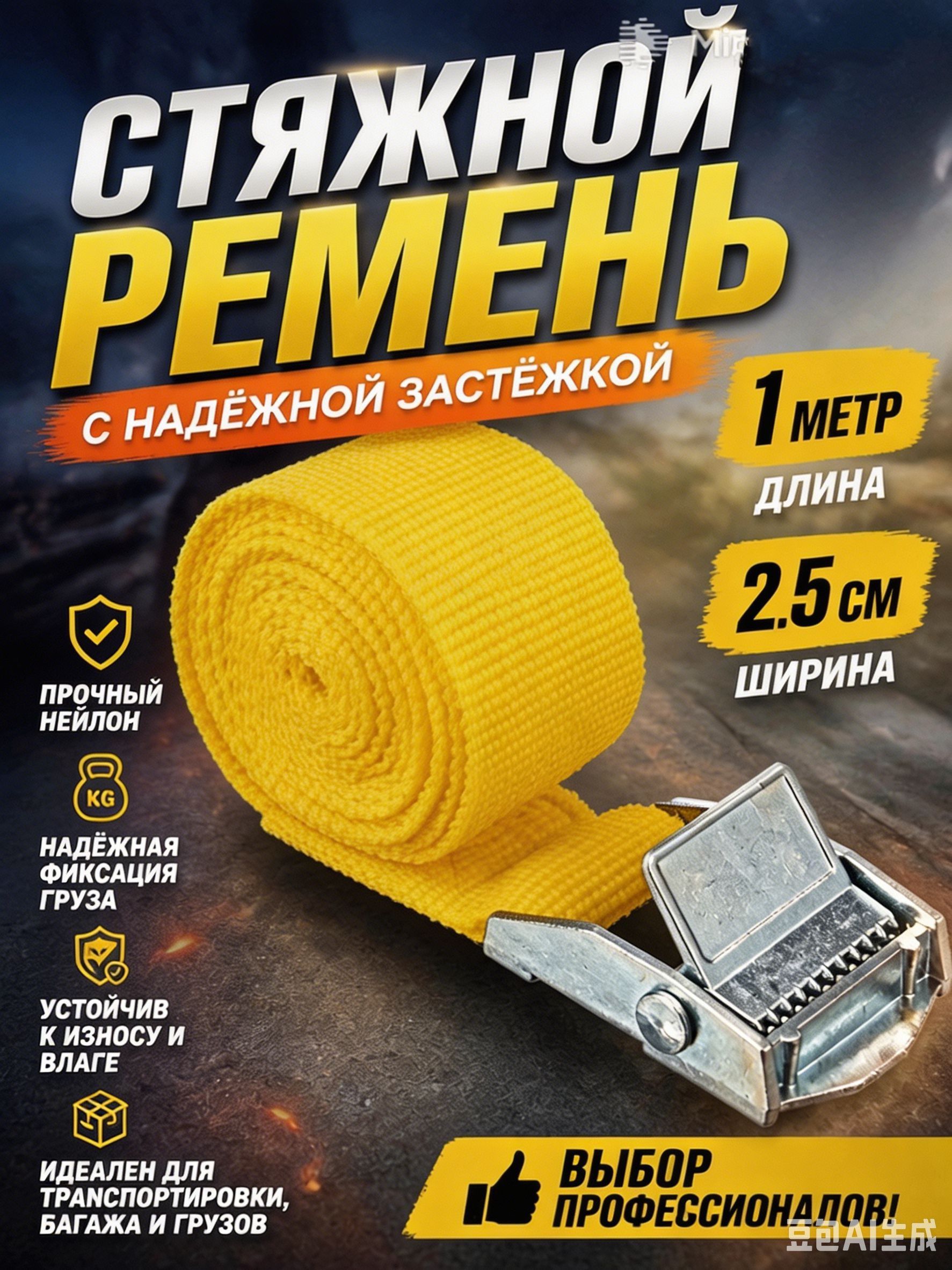 Ремень стяжной, 1.02 м, 1 шт.