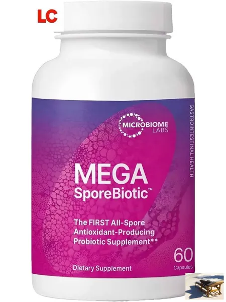 Microbiome Labs, MegaSporeBiotic, пробиотики, для поддержки пищеварительной системы, 60 капсул1