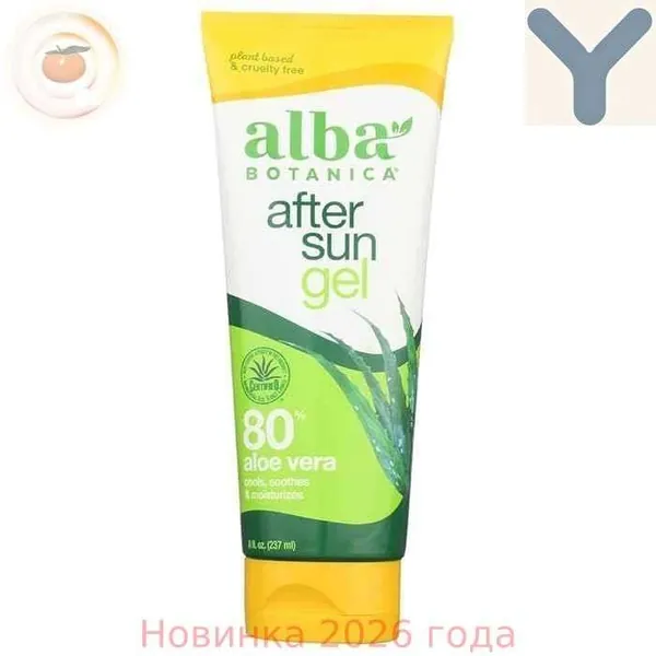 Alba Botanica Восстанавливающий гель после загара с 80% содержанием алоэ вера, 237 мл
