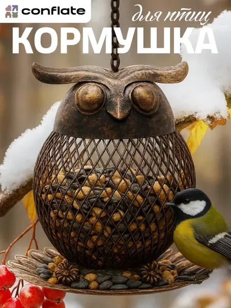 Кормушка для птиц уличная подвесная