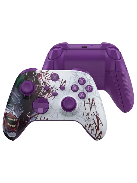 eXtremeRate ASR Version полный комплект корпуса и кнопок для Xbox Core Controller / Series XS, резиновое покрытие с ромбовидной текстурой, улучшенный хват, эргономичный дизайн, стиль Clown Hahaha